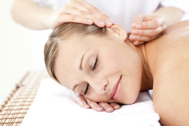 woman being massaged